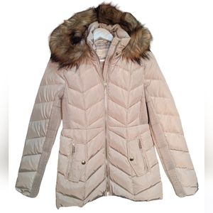 Michael Kors Sand Down & Feathers Coat XXS NWT